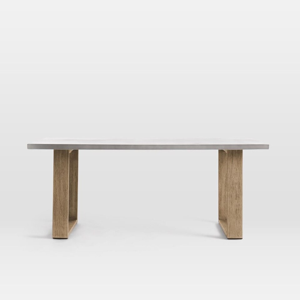 Portside Garden Concrete Dining Table (183 cm) West Elm UK
